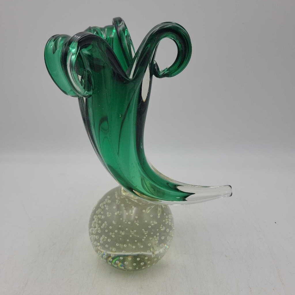 Murano Green Tulip Vase (GEC)