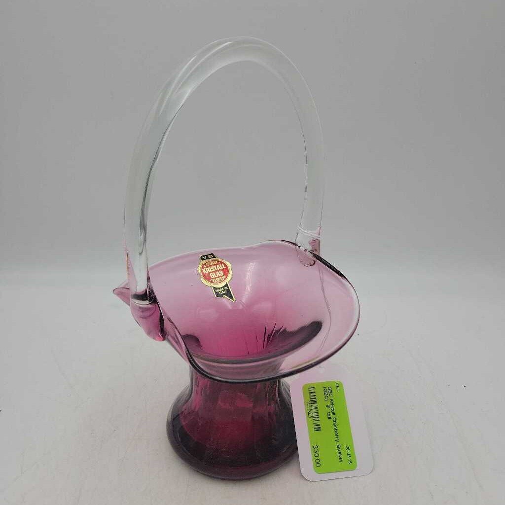 Kristall Cranberry Basket (GEC)