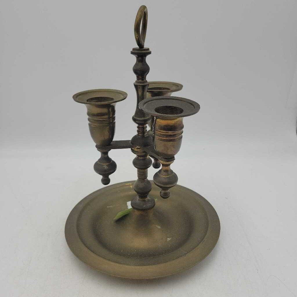 3 Candle Brass Candle Holder (1708) (MCOL)