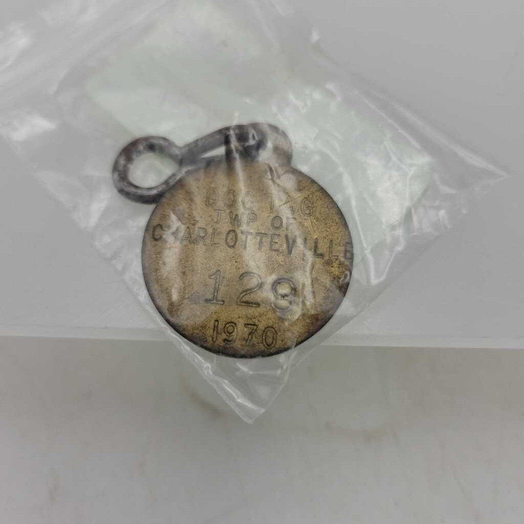 Brass Dog Tag Charlotteville 1970 (JAS)