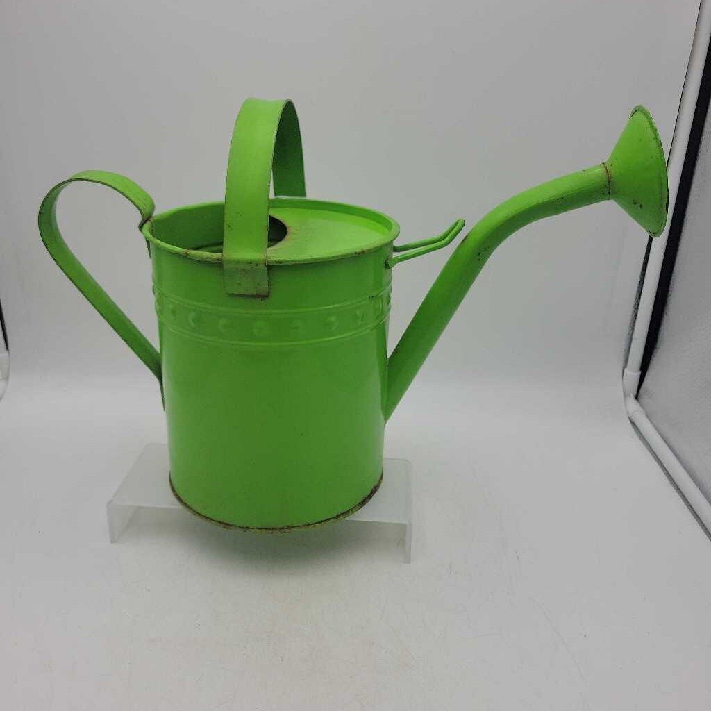 Bright Green Metal Watering Can #3215