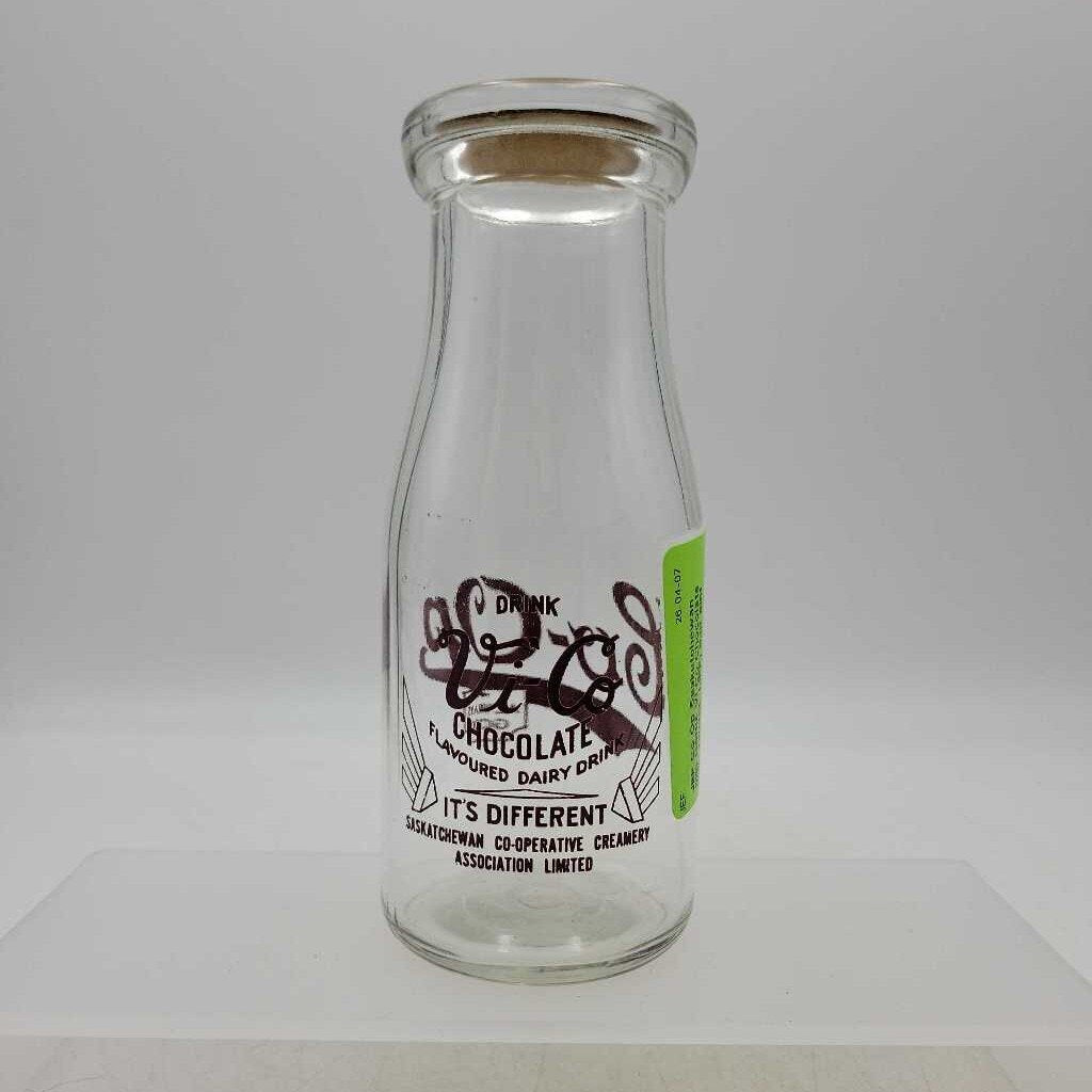 Co Op Saskatchewan Milk Bottle Vi Co Chocolate milk variant (JEF) Half pint