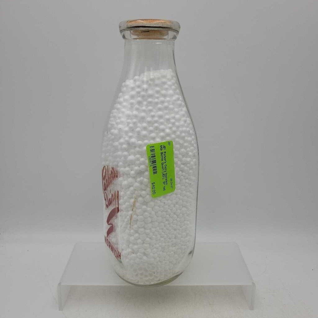 Parker's Dairy Norwich Milk Bottle Quart (JEF)