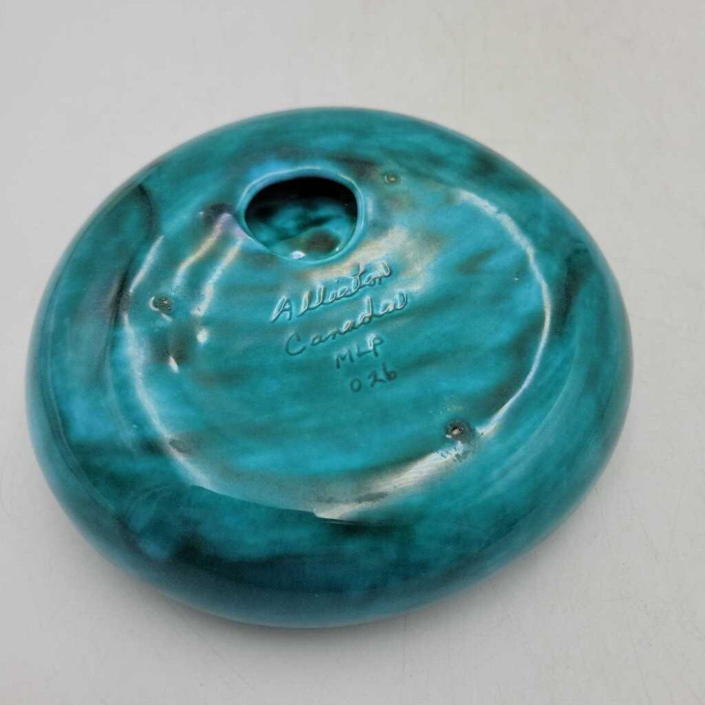 Blue Green Glazed Pottery MAP Alliston ashtray (BS)