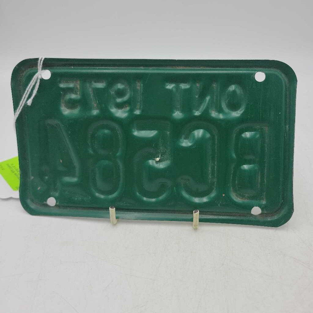 Motorcycle 1975 Licence Plate (GEC)