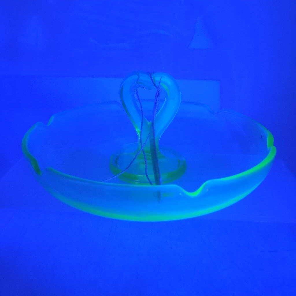 Vaseline Glass Bon Bon Dish (JL)