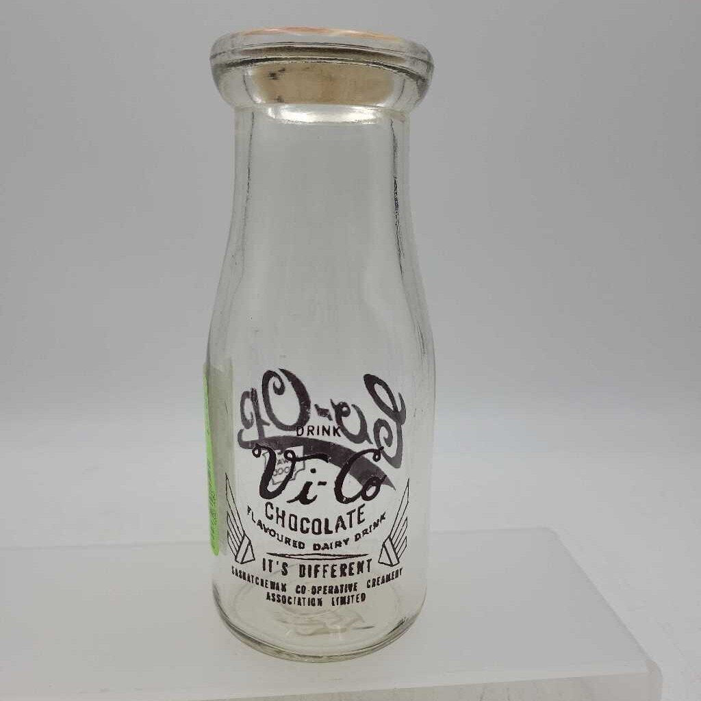 Co Op Saskatchewan Milk Bottle Vi Co Chocolate milk variant (JEF) Half pint