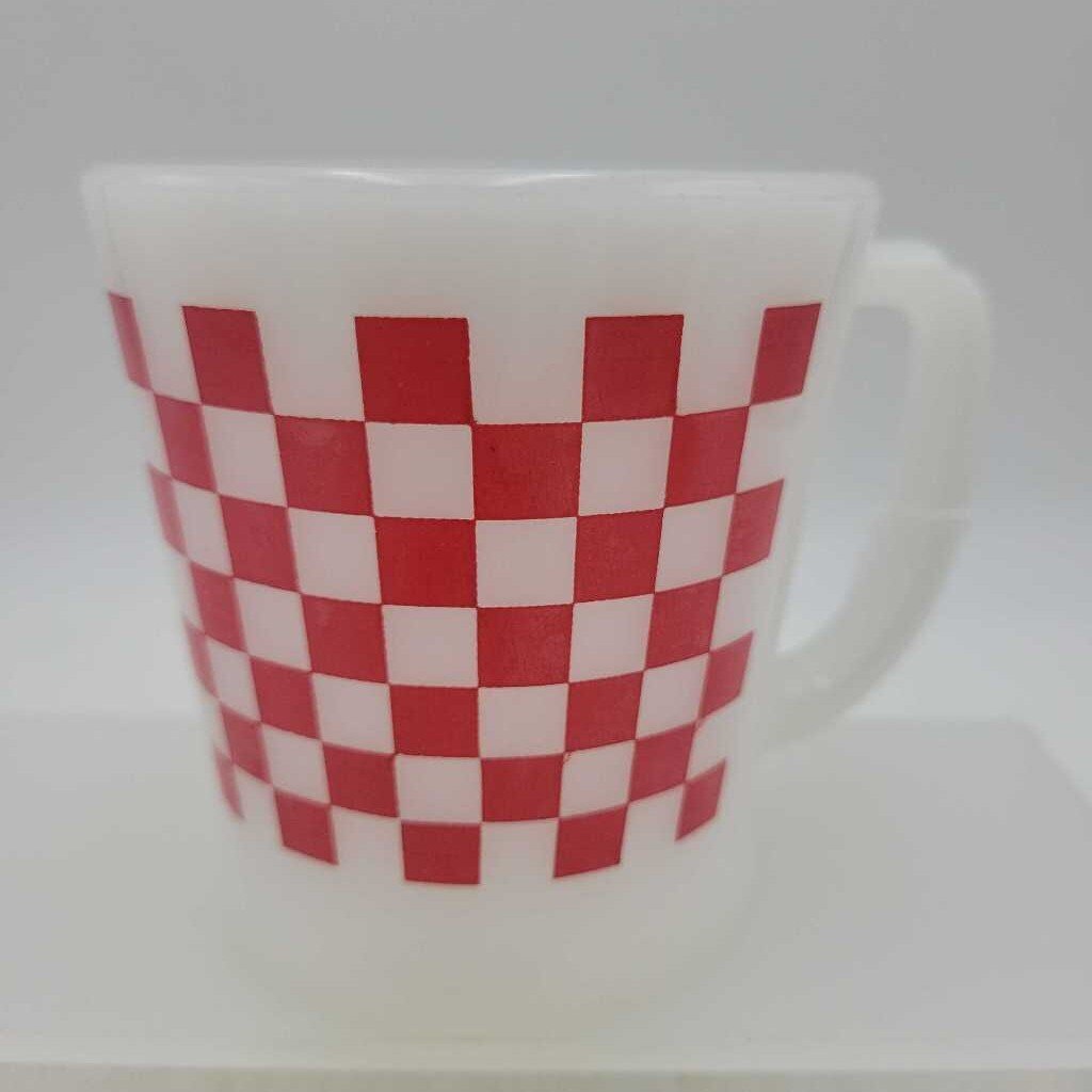 Fire King Gingham Plaid mug (DEB)