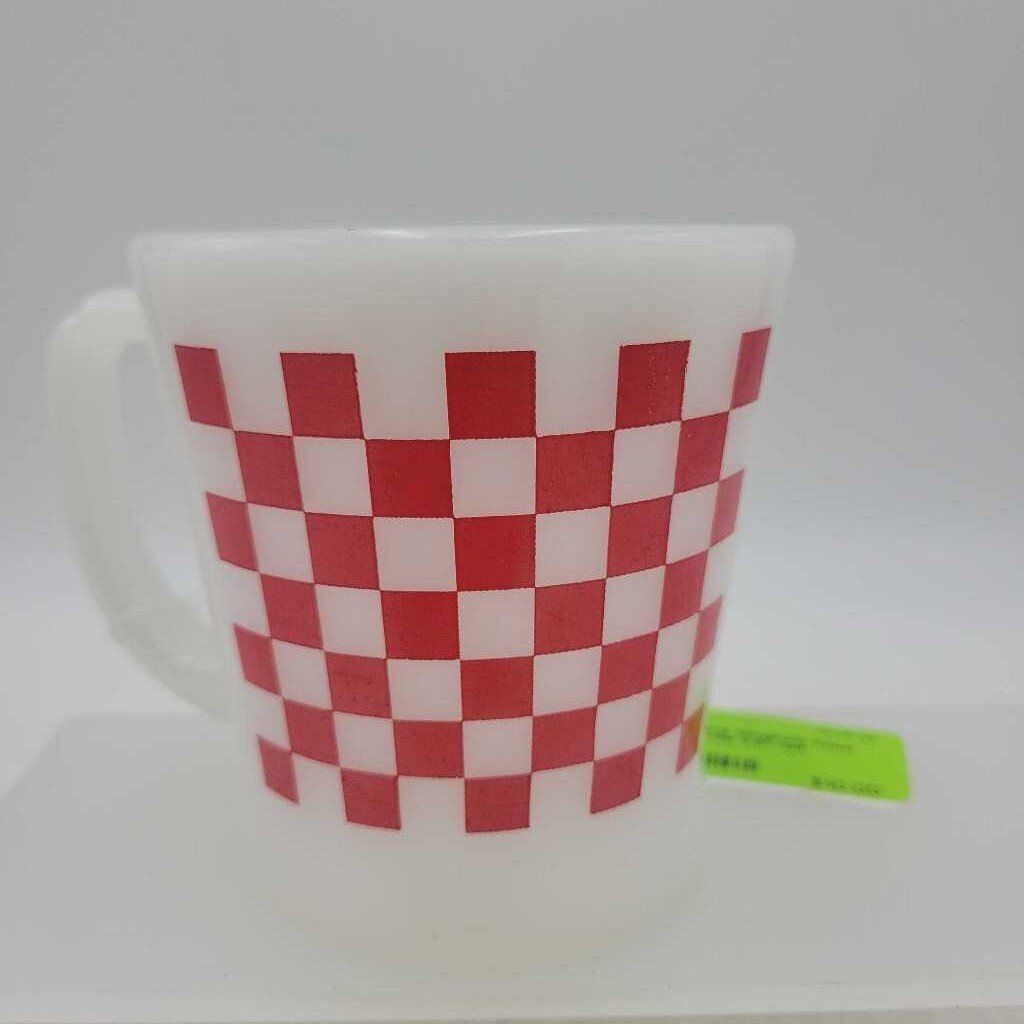 Fire King Gingham Plaid mug (DEB)