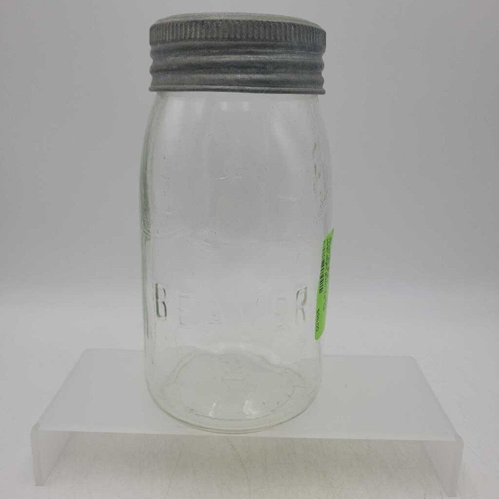 Quart Beaver Canning sealer Jar # 10 base (JEF)