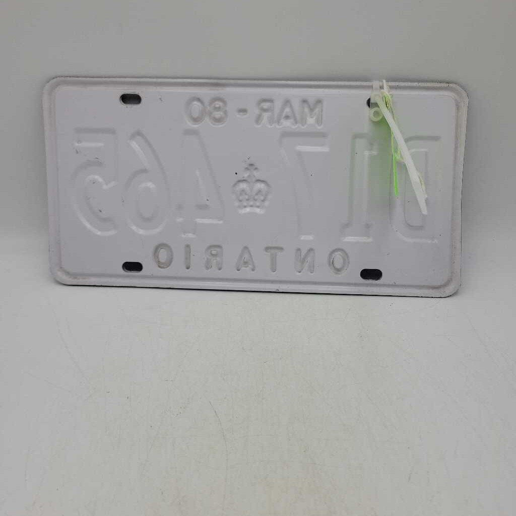 1980 Ontario license Plate Set great condition (JAS) D17 465