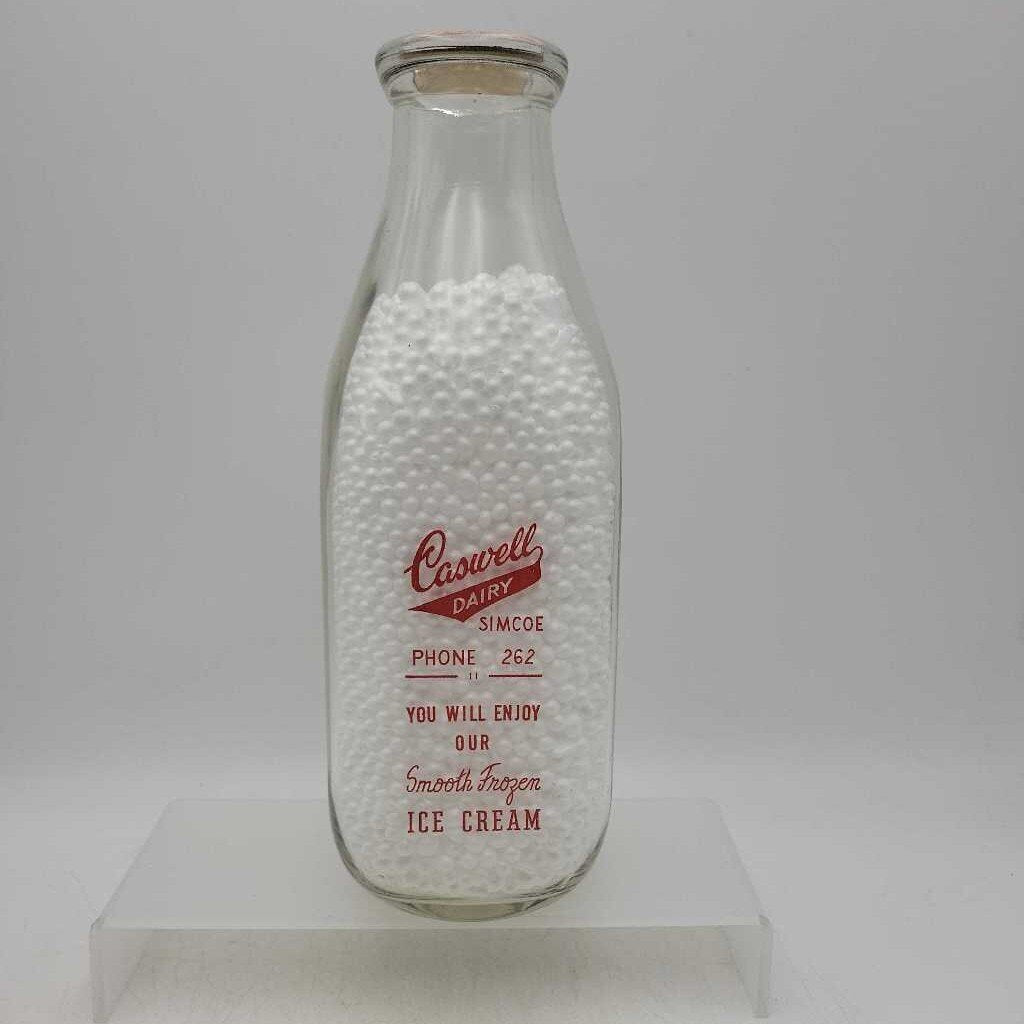 Caswell dairy Quart Milk bottle Ice Cream (JAS)