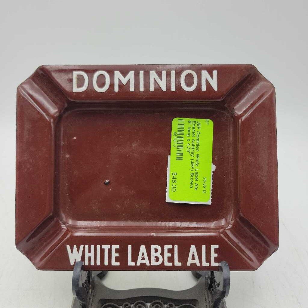 Dominion White Label Ale Enamel Ashtray (JEF)