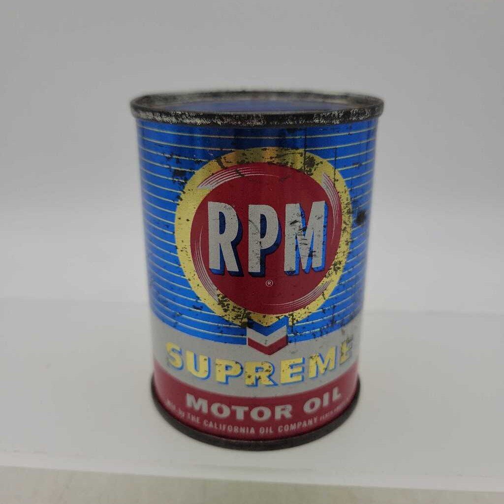 RPM Supreme Motor oil Tin Coin Bank (Jef)