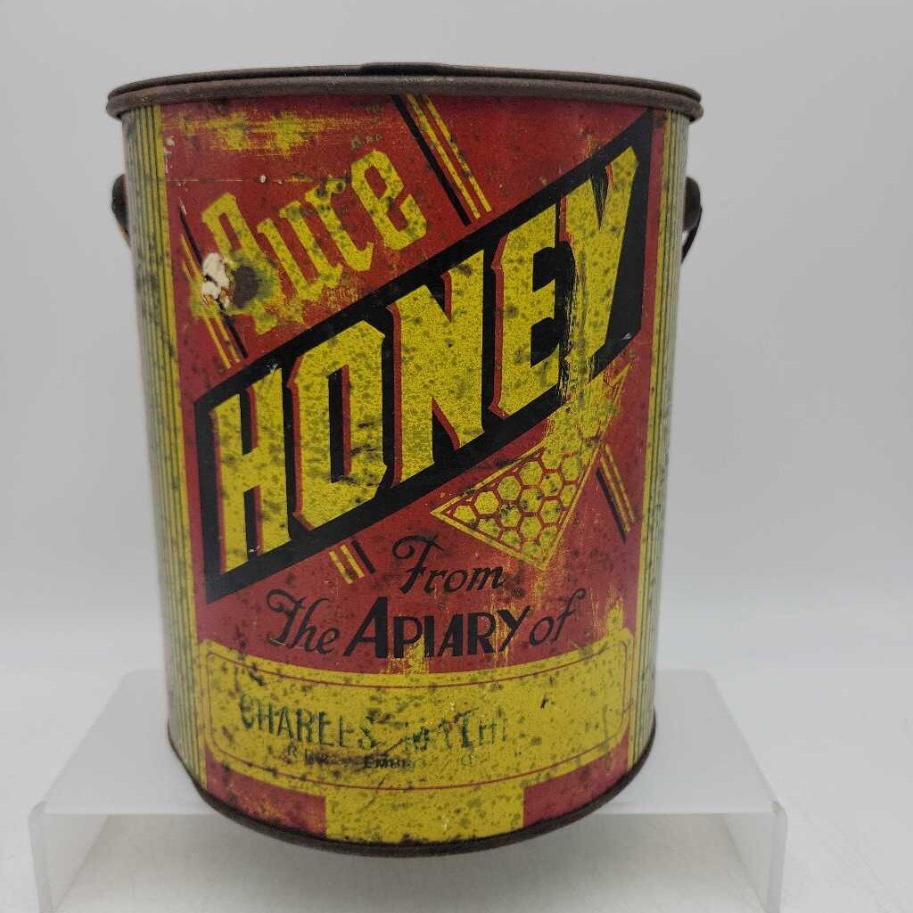 Embro Pure Honey Tin Pail 9 lbs (Jef) Rare