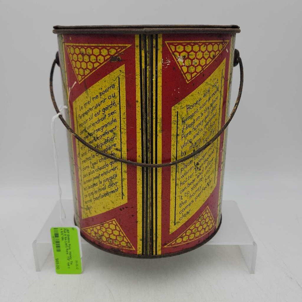 Embro Pure Honey Tin Pail 9 lbs (Jef) Rare