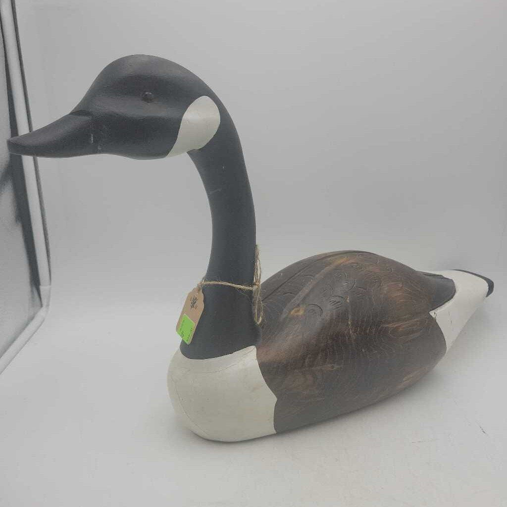 Signed Wood Canada Goose Decoy