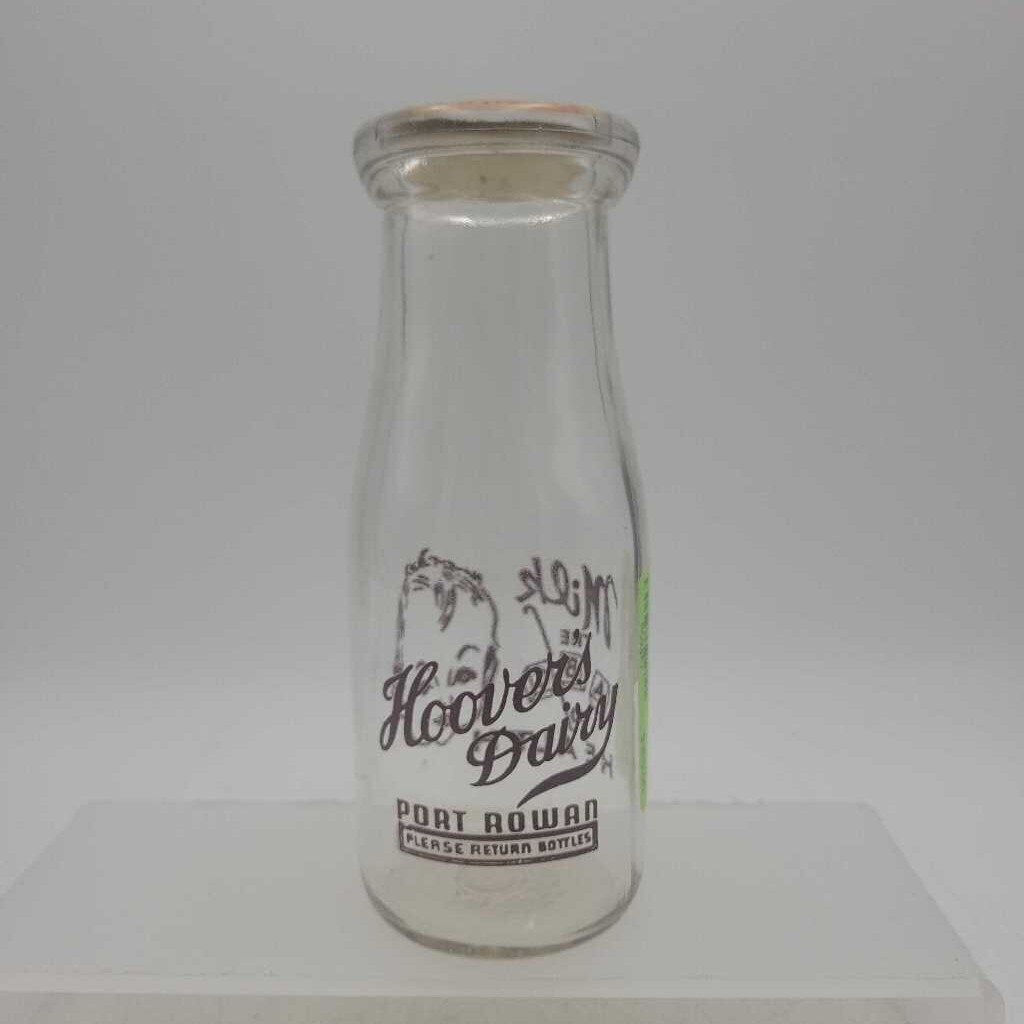 Hoover's Dairy Half Pint Milk Bottle Port Rowan (JFH)