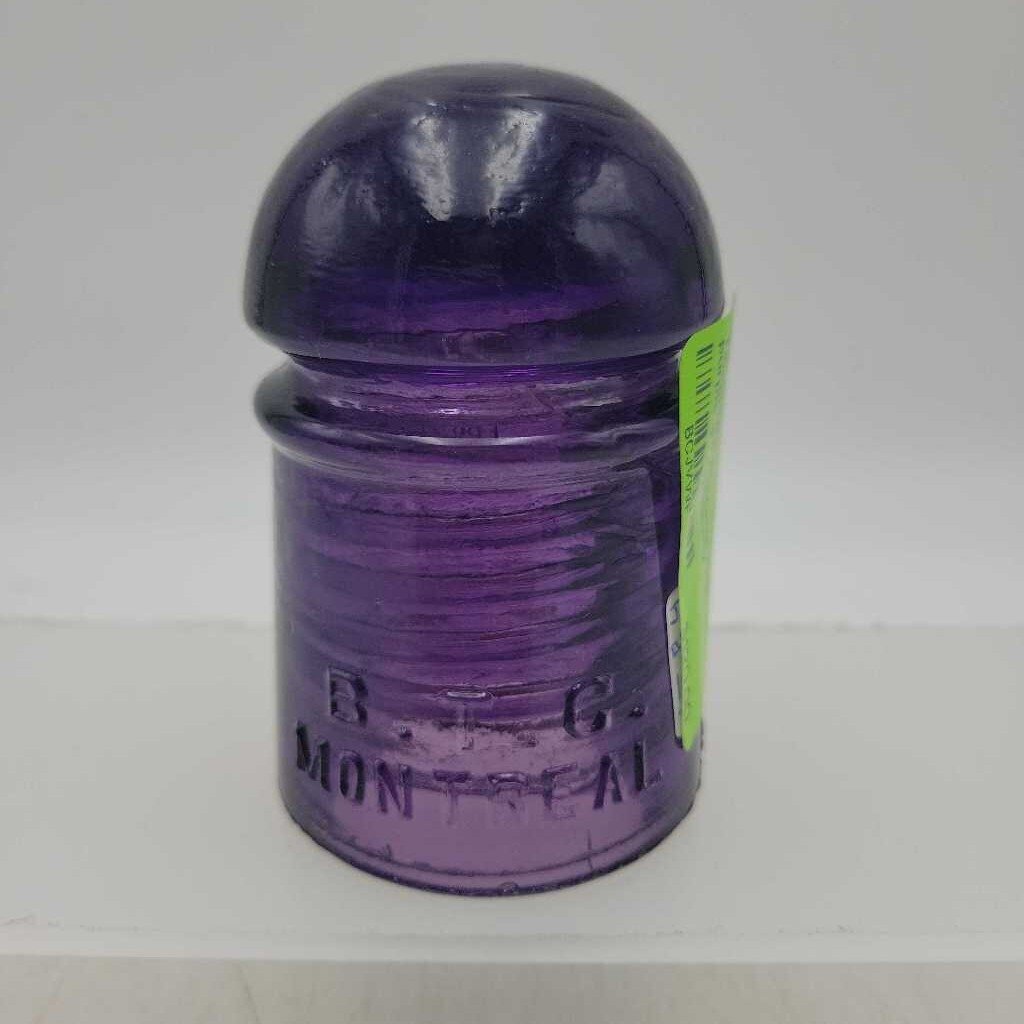 Purple amethyst Insulator Bell Telephone Company (JEF)