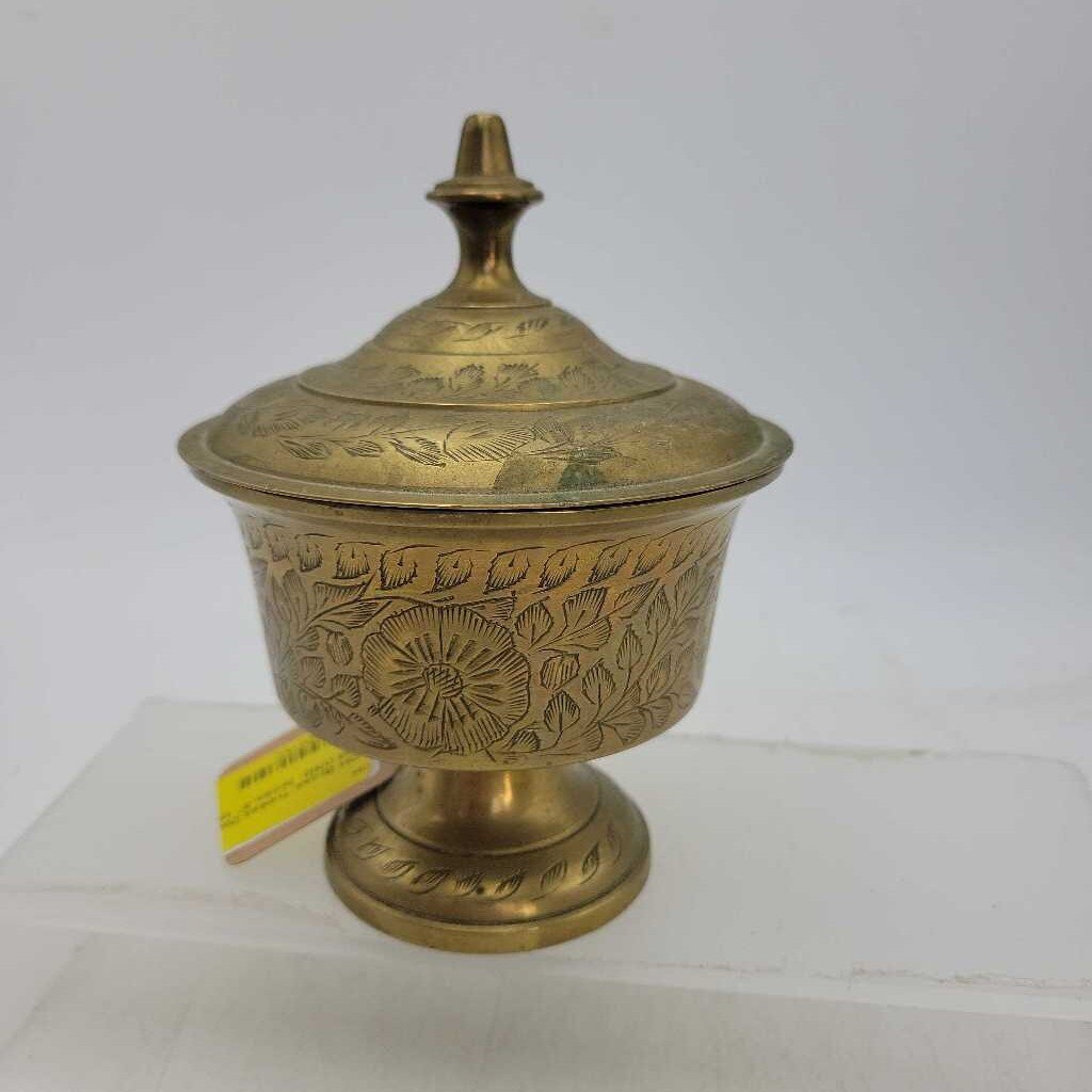 Brass Trinket Dish with Lid (OH)