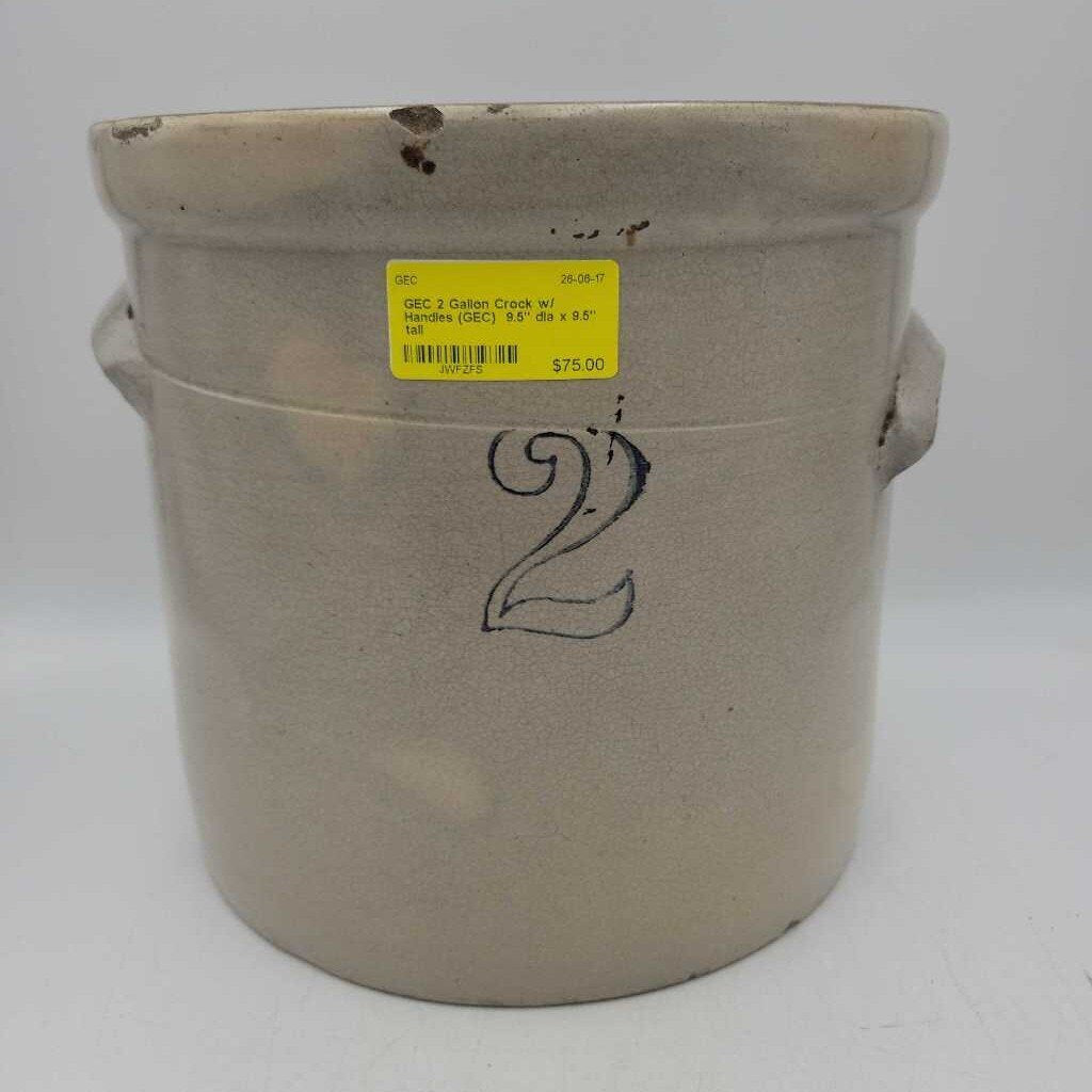 2 Gallon Crock w/ Handles (GEC)