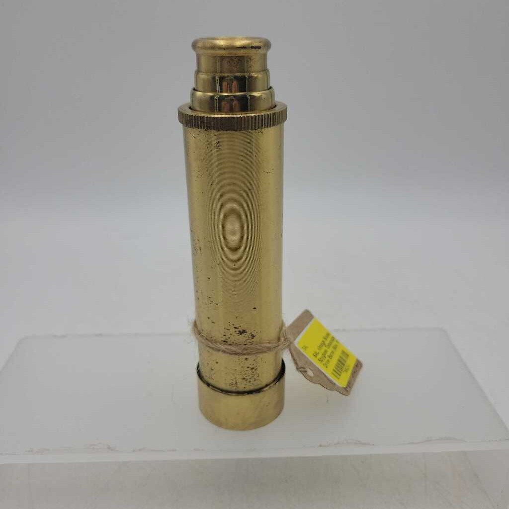 Vintage Brass Maritime Spyglass Telescope w/ Multi-Draw Barrel (Max 11"L/ Min 5.25"L)