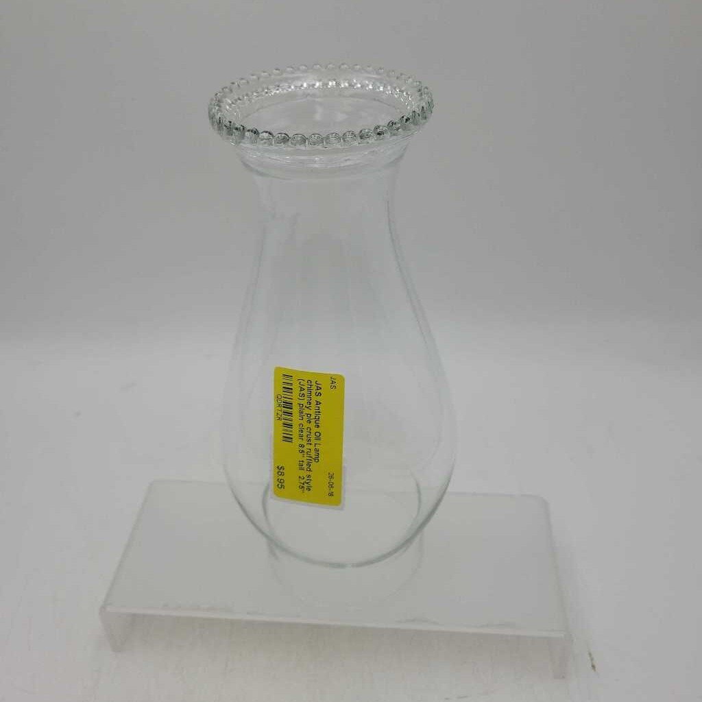 Antique Oil Lamp chimney pie crust ruffled style (JAS) plain