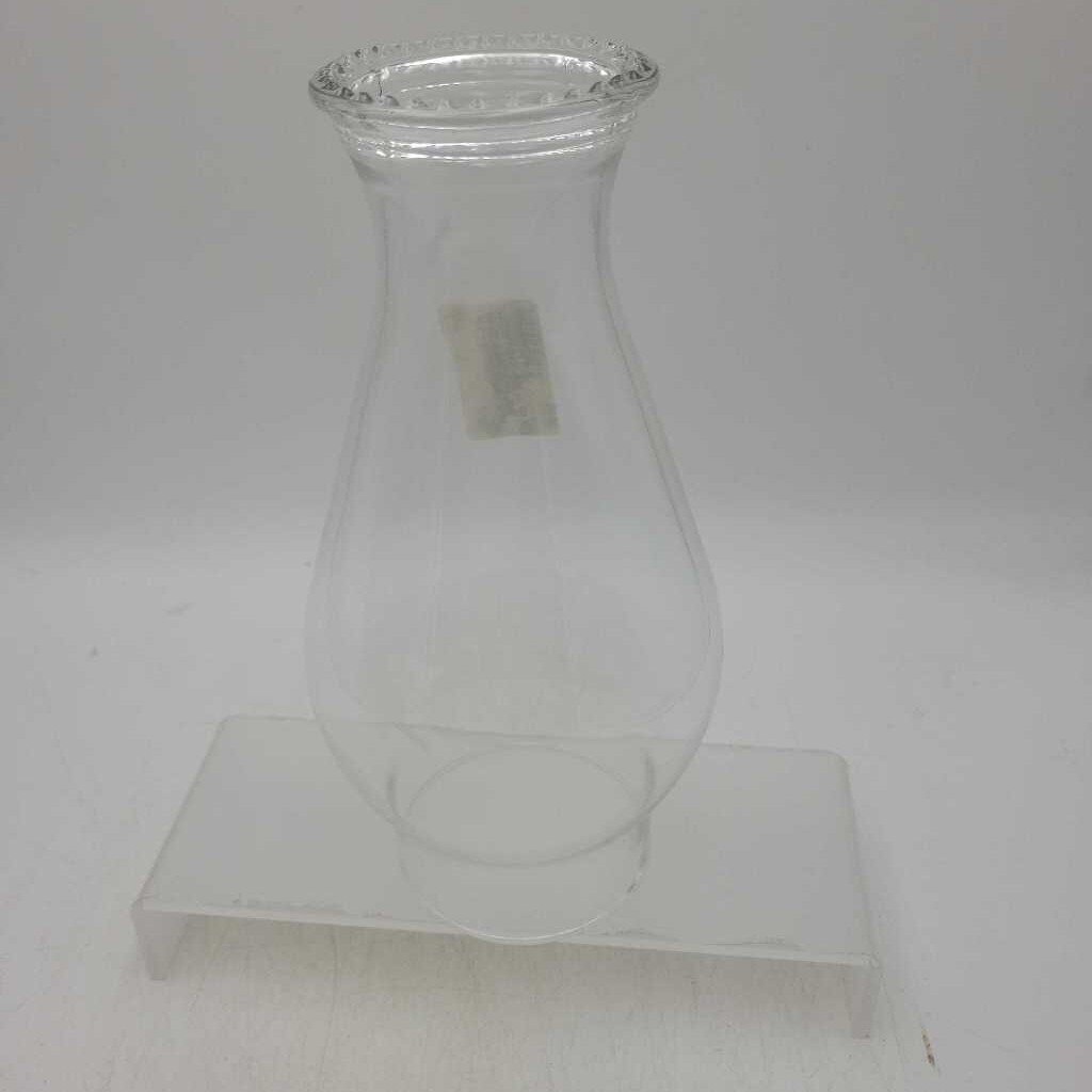 2 3/4 " Oil Lamp Lantern pie Crust stippled top Glass Chimney (JAS)