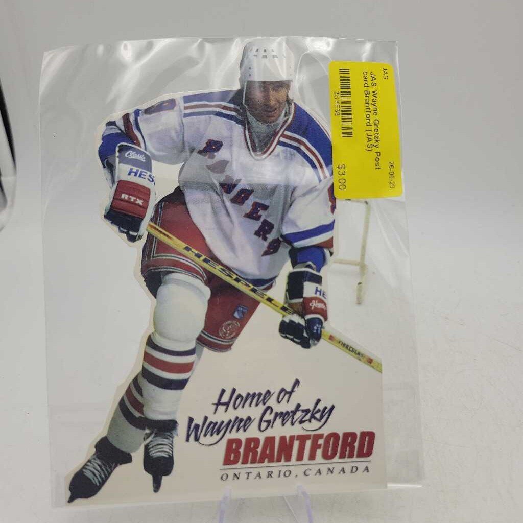 Wayne Gretzky Post card Brantford (JAS)