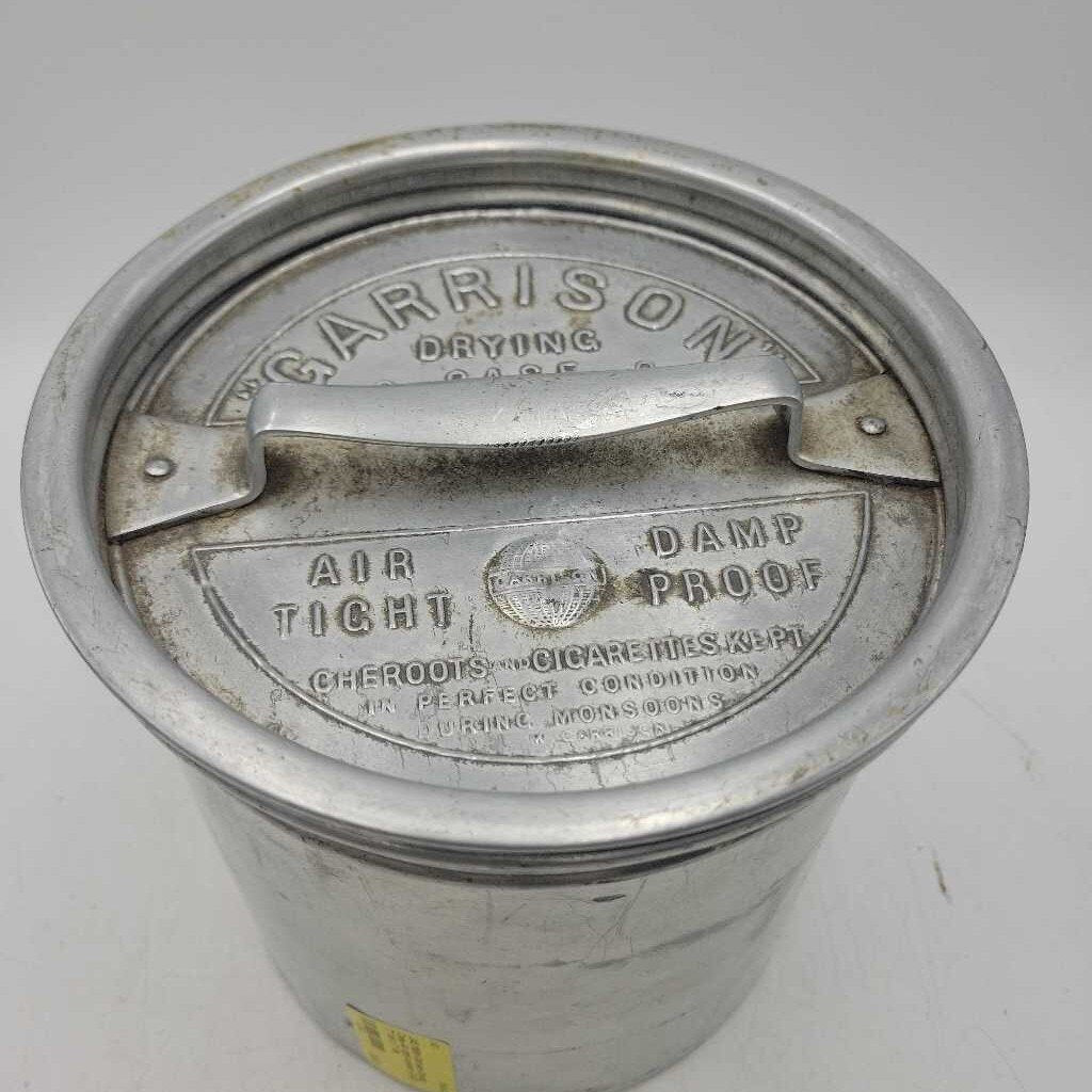 1950's Garrison Drying Case Air tight canister (JAS)