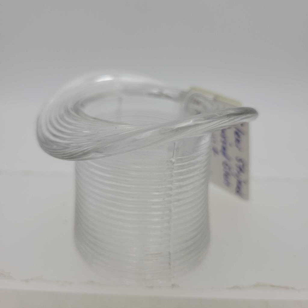 Clear Striped Glass Top Hat (JL)
