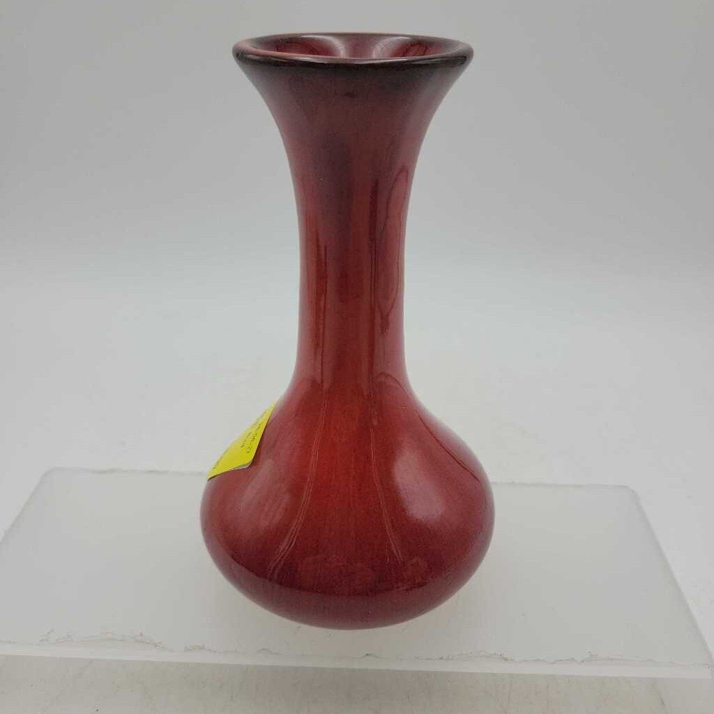 BMP Red Glaze 6" Bud Vase (JG44)
