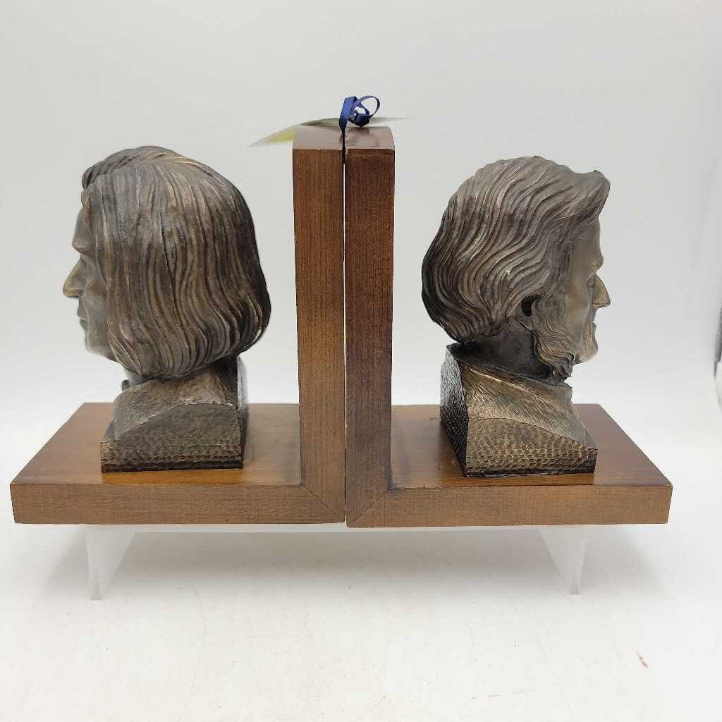 Lizt & Wagner Metal and Wood Bookends (Set of 2)