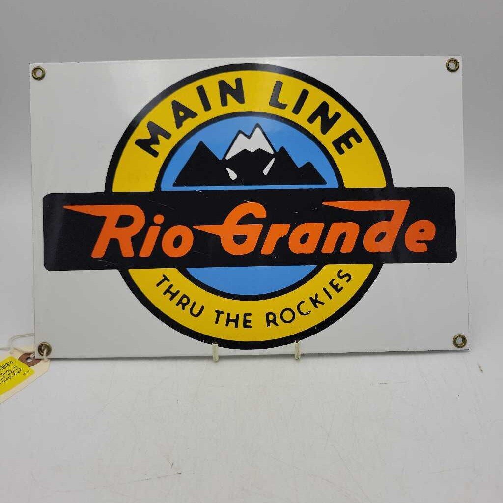 Main Line Rio Grande Trains enamel Porcelain (JAS)