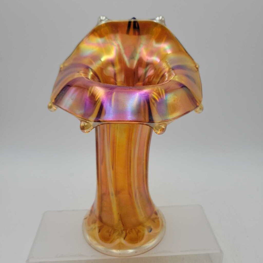Beautiful Vintage Imperial Carnival Glass "Morning Glory" Vase (JG44)