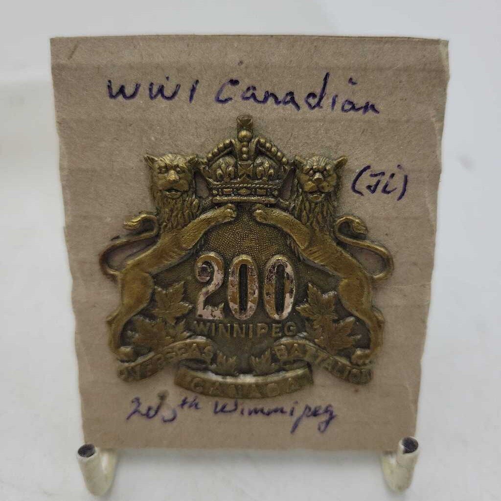 WW1 Canadian 200th Winnipeg Overseas Battalion Cap Badge (JL)