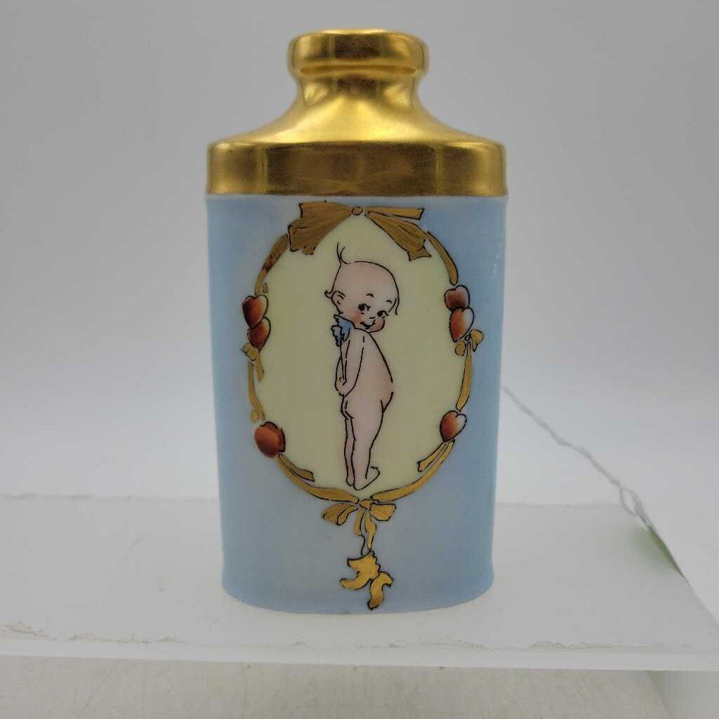 Antique Hand Painted Talc Bottle (DEB)