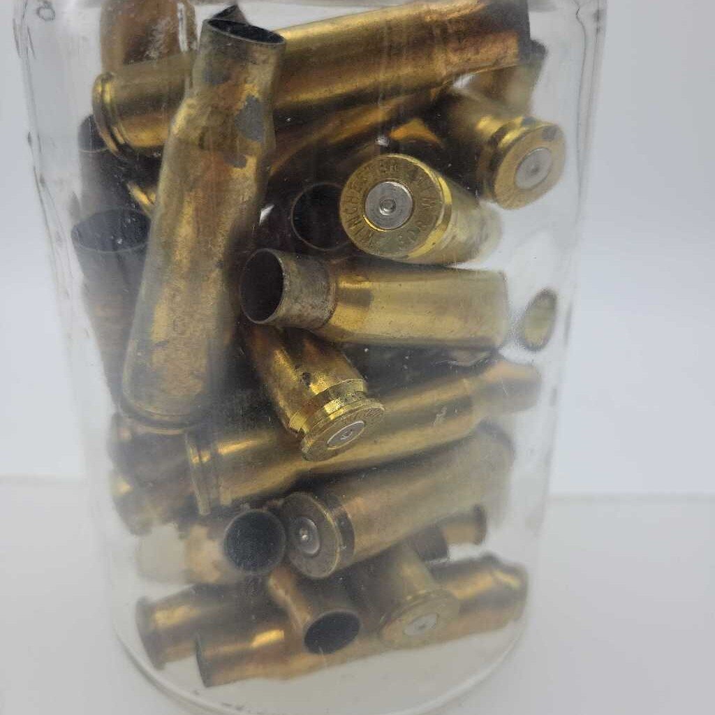 Brass shell casings in Crown pint jar (US2)