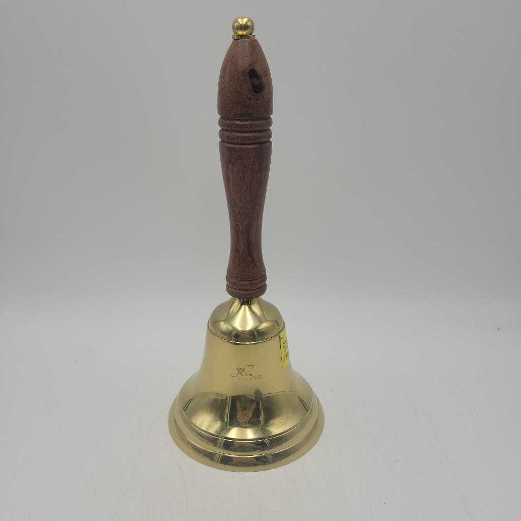 Brass retirement teachers Bell natural wooden handle (KEN)