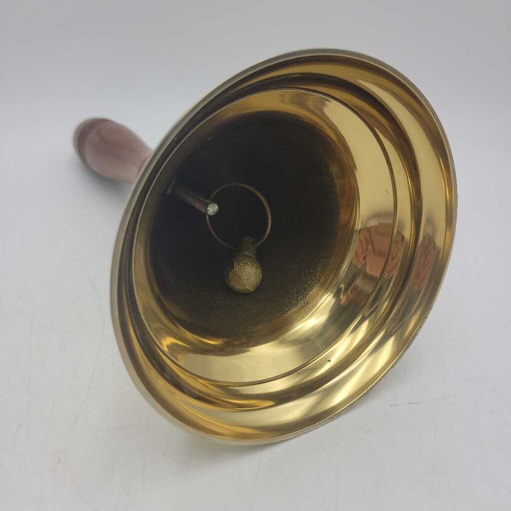 Brass retirement teachers Bell natural wooden handle (KEN)