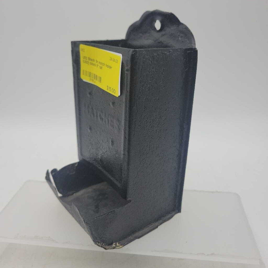 Black tin match holder (US2)