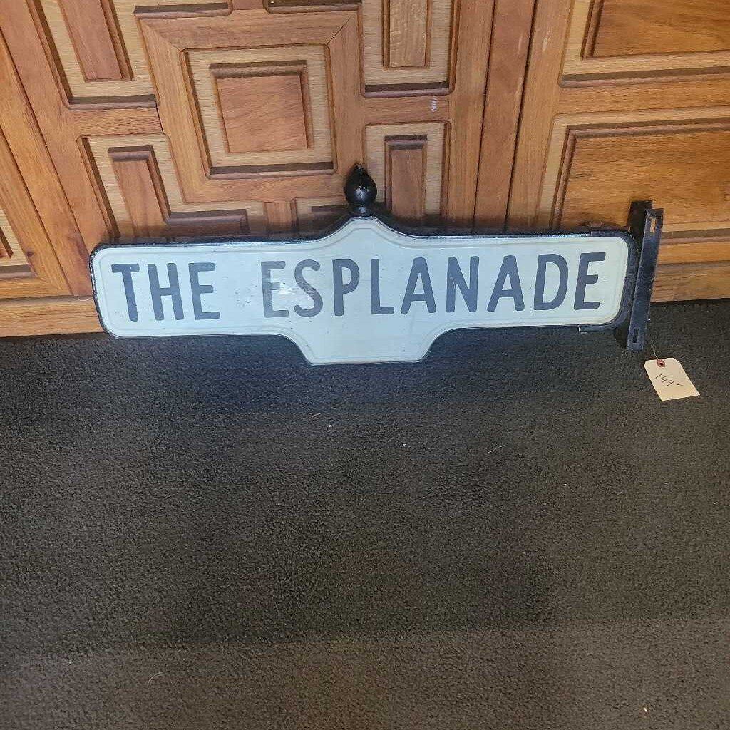 Street Sign The Esplanade Rare Toronto double sin with frame (JAS)