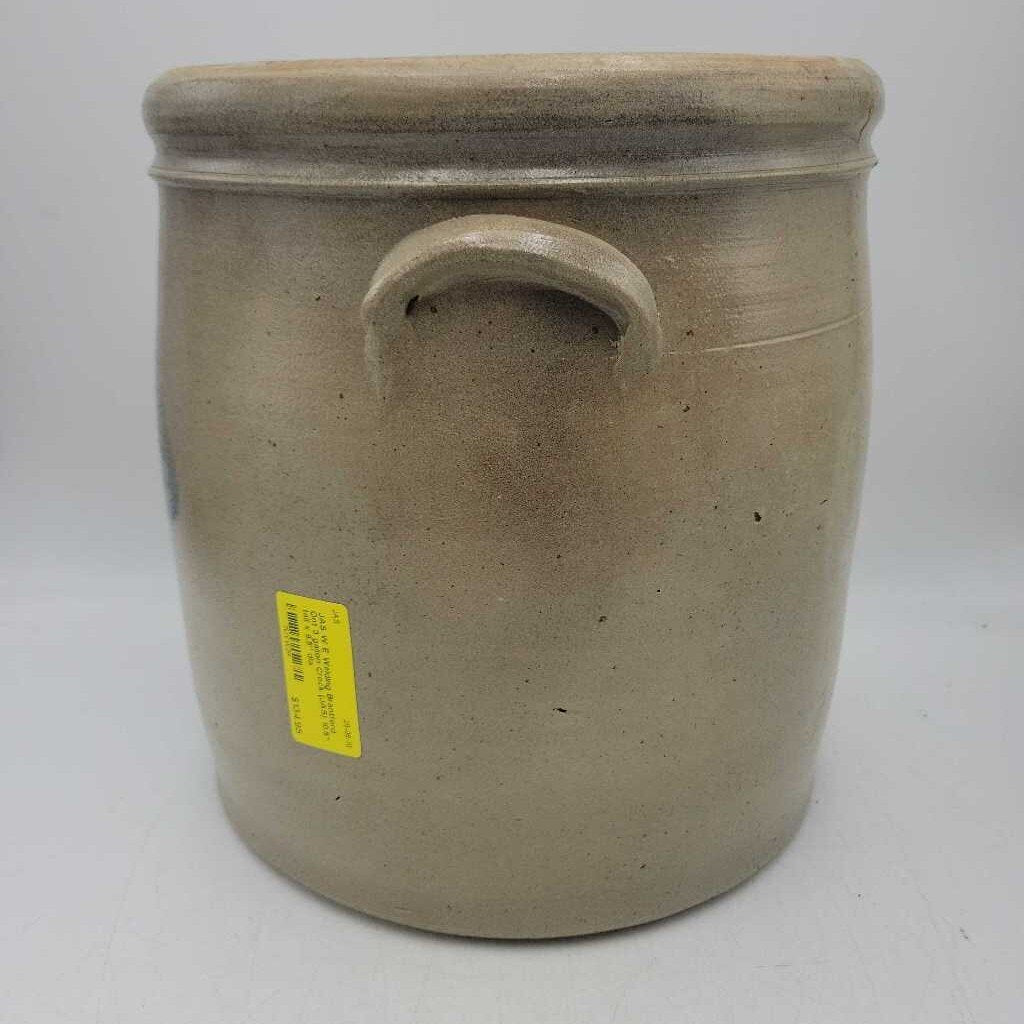 W E Welding Brantford Ont 3 gallon Crock (JAS)