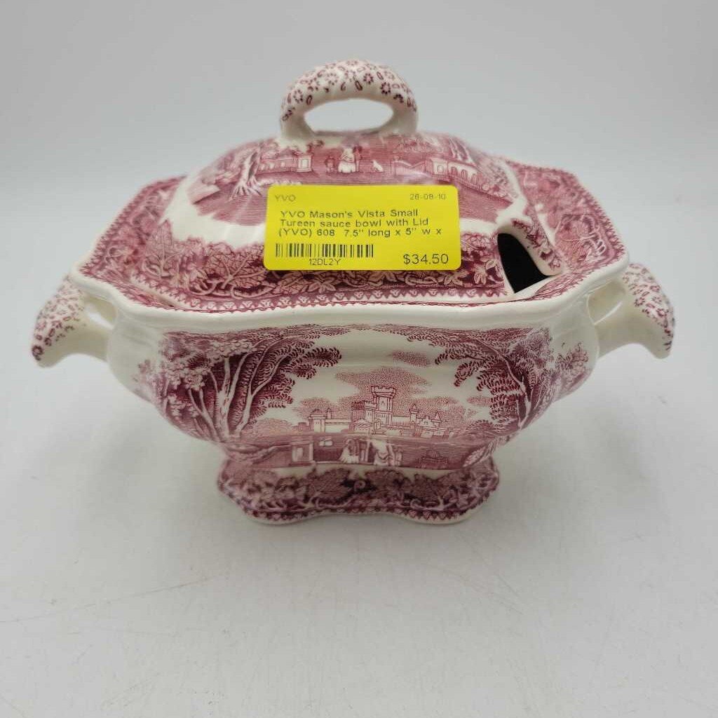 Mason's Vista Small Tureen sauce bowl with Lid (YVO) 608