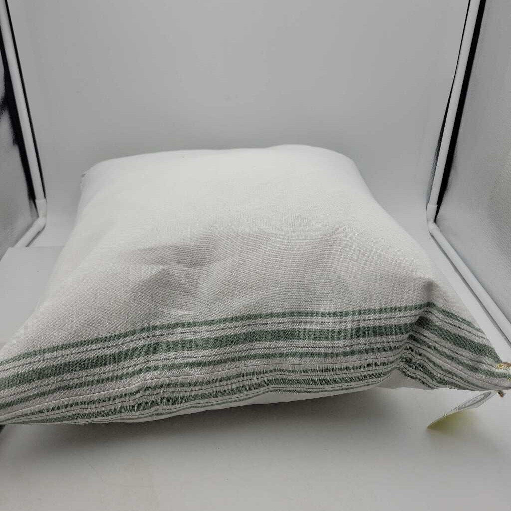 Linen Striped feather insert pillow (UR)
