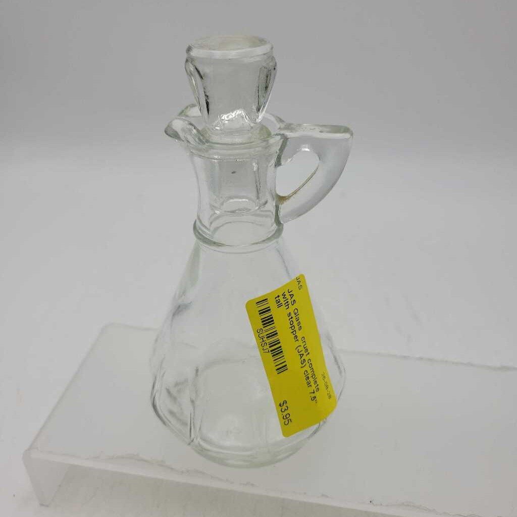 Glass cruet complete with stopper (JAS)
