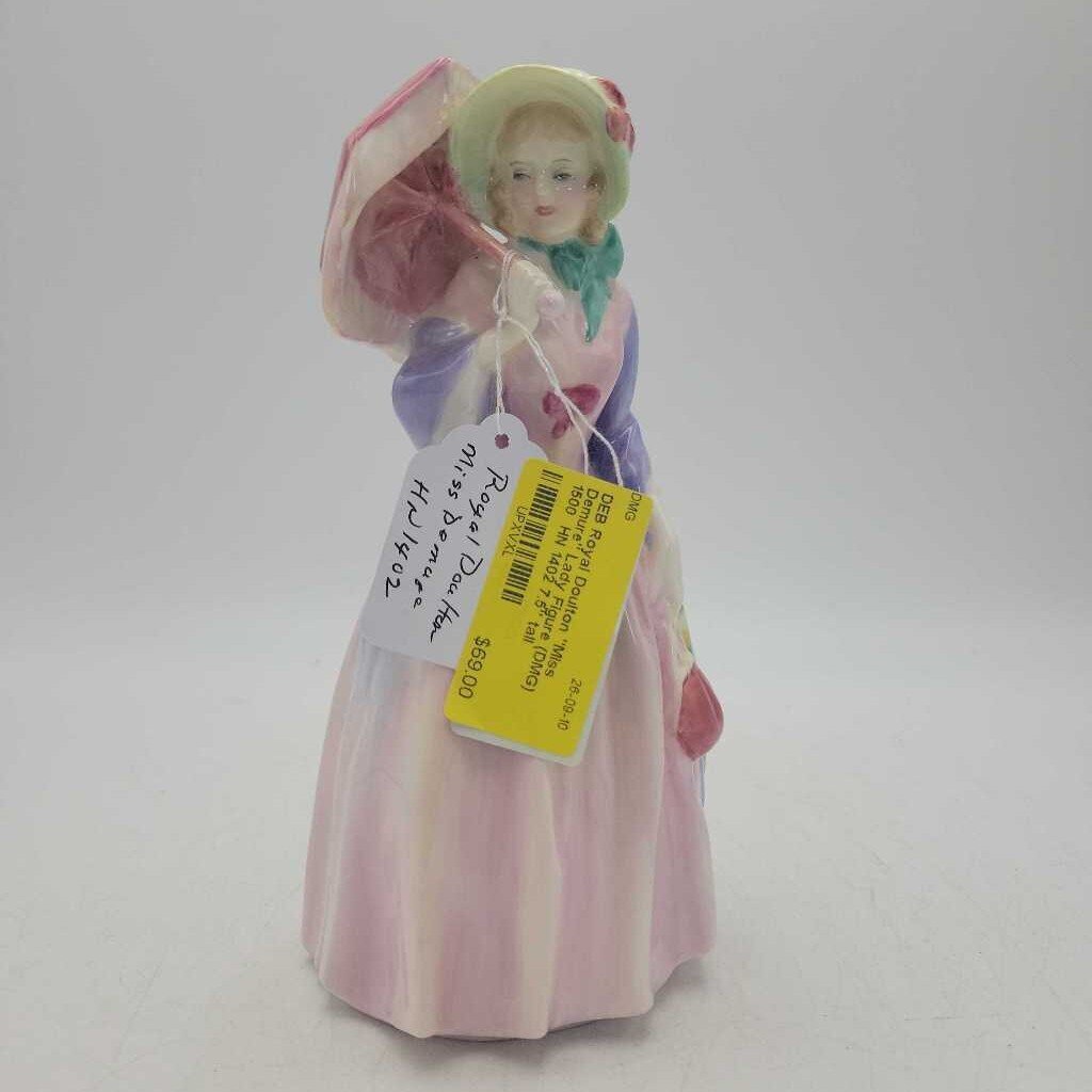 Royal Doulton "Miss Demure" Lady Figure (DMG) 1500 HN 1402