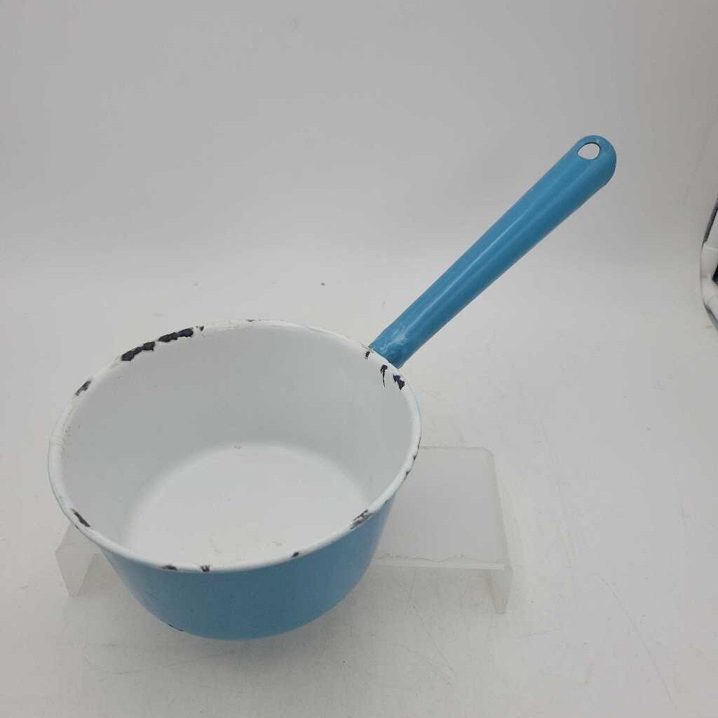 Blue & white porcelain Old enamel ware Pot (JAS)