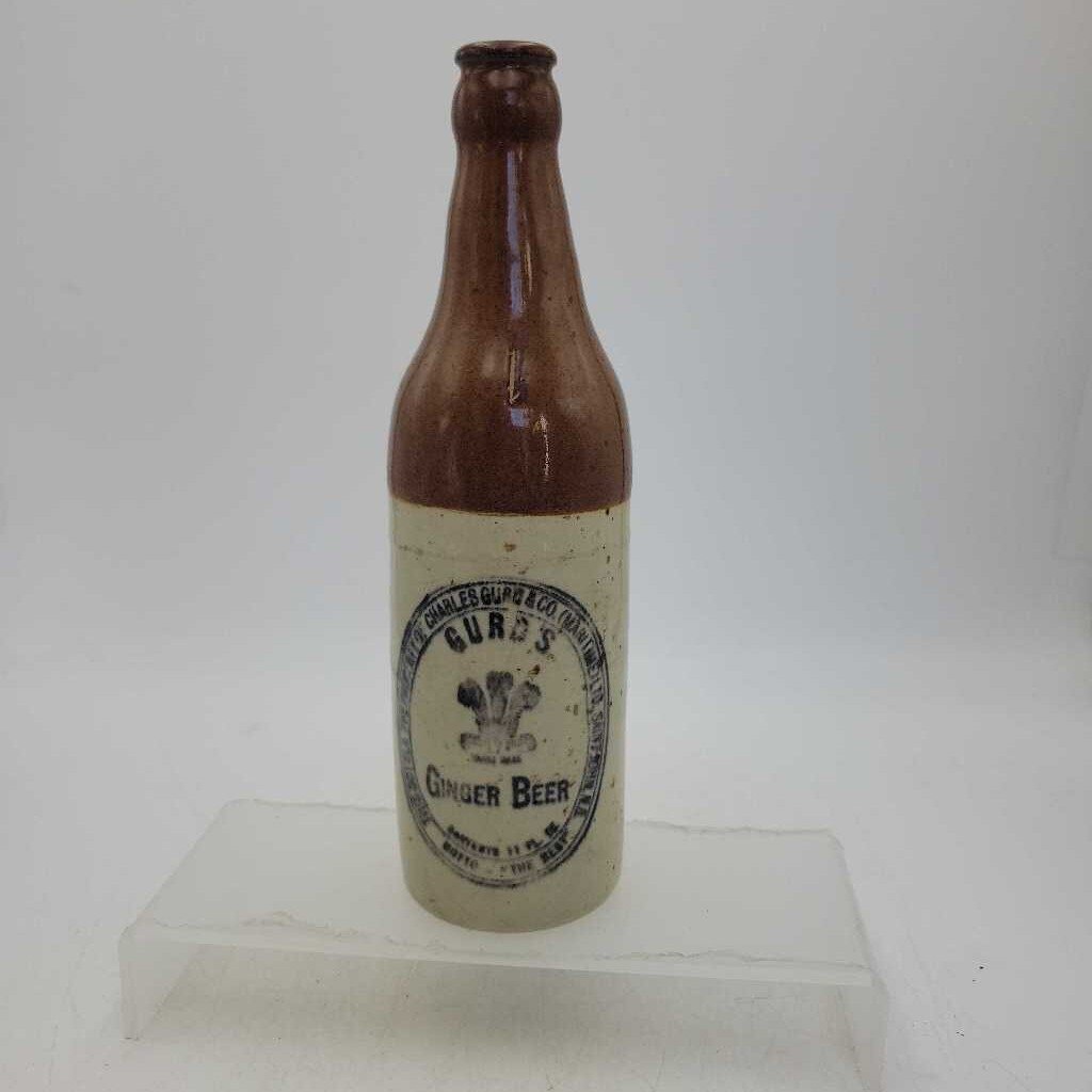 Antique Maritime Edition Two-Toned Stoneware Ginger Beer Bottle fr. Charles Gurd & Co. of Montreal - Saint John, NB (SAL)