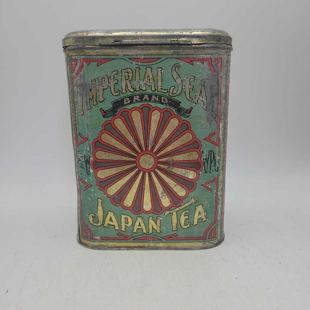 Antique Imperial Sea Brand Japan Tea Tin Winnipeg (Jef)